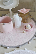 LORENA CANALS - Tapis Lavable Bubbly Soft Rose - Gris 120 x 120 Cm