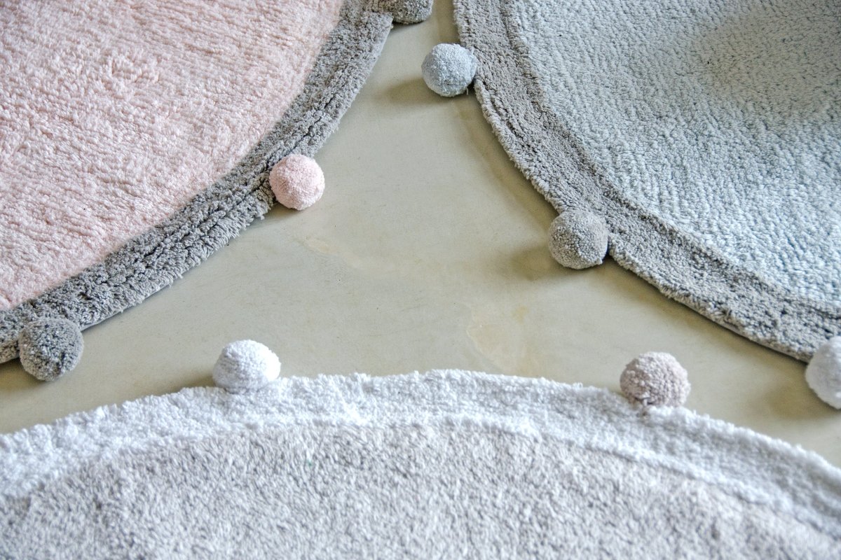 LORENA CANALS - Tapis Lavable Bubbly Soft Rose - Gris 120 x 120 Cm