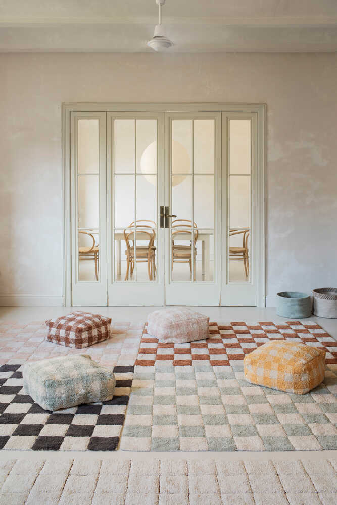 LORENA CANALS - Tapis Lavable "Kitchen Tiles" Bleu Sauge 90 x 130 cm