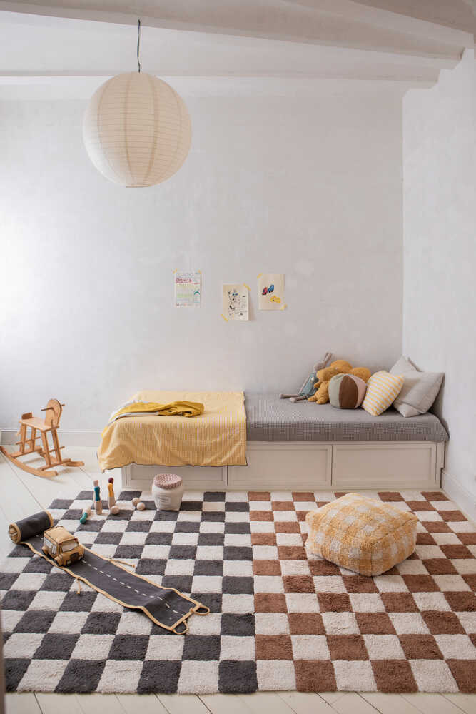 LORENA CANALS - Tapis Lavable "Kitchen Tiles" Gris Foncé 200 x 300 cm
