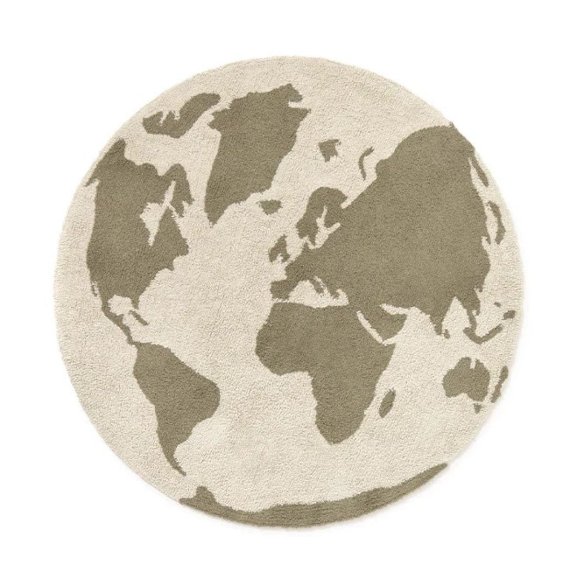 LORENA CANALS - Tapis Lavable Rugcycled Carte Du Monde Ø 120 Cm