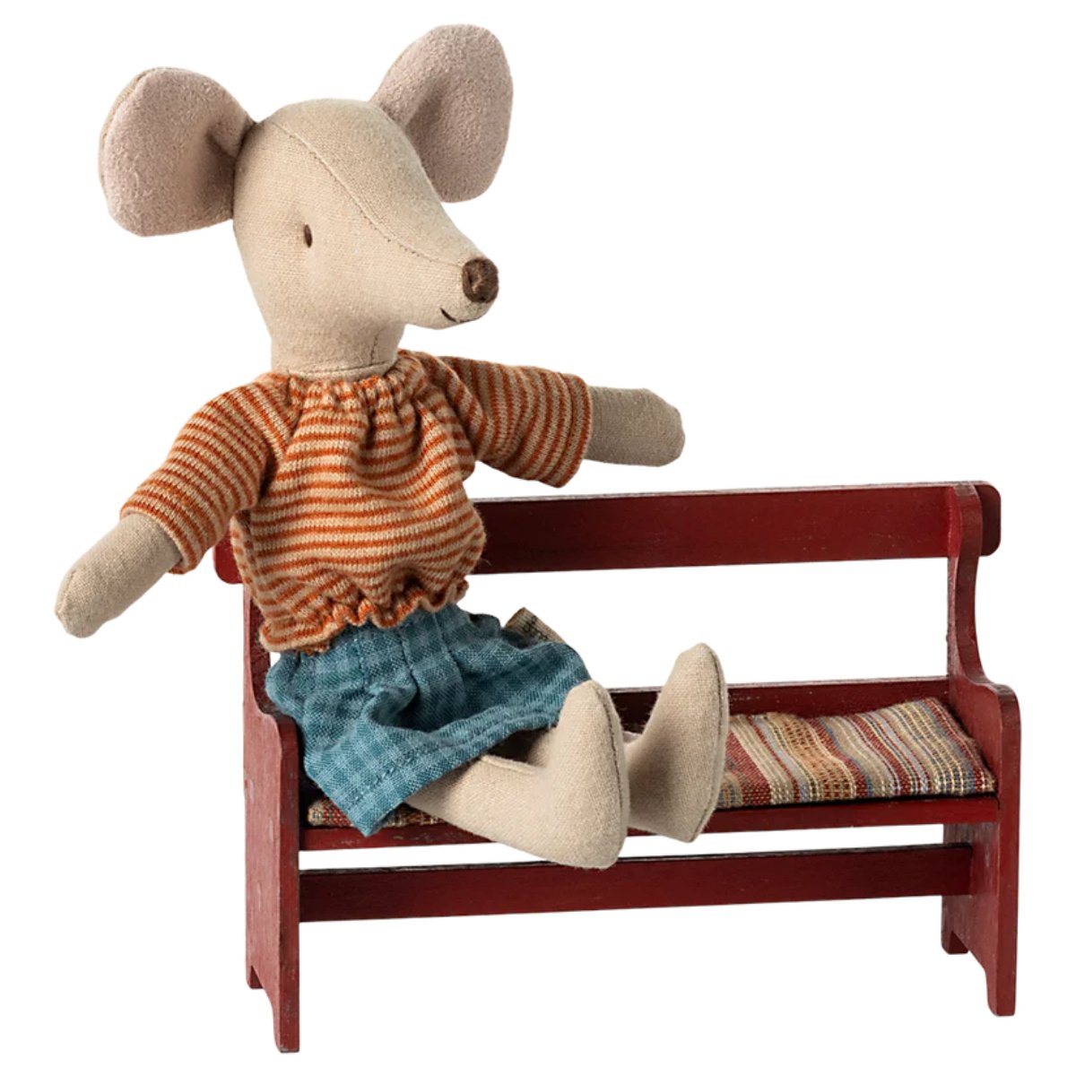 MAILEG - Banc Pour Souris Maileg - Rouge