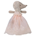 MAILEG - Bébé Souris En Robe - Poudre