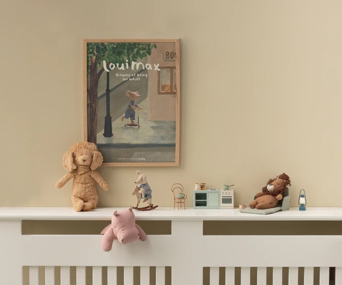 MAILEG - Chien Caniche, Peluche Vintage - Rosé Poudré