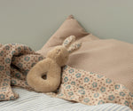 MAILEG - Ensemble Hochet Lapin - Pêche Crème