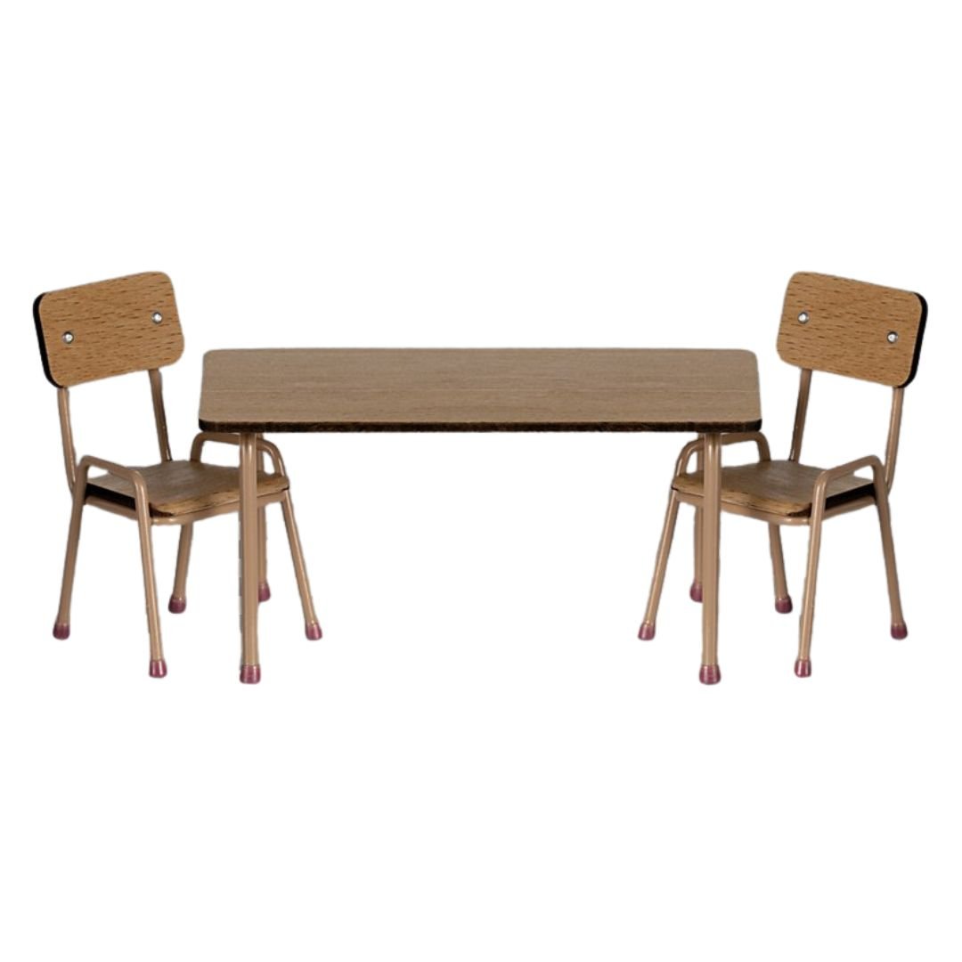 MAILEG - Ensemble table et chaises, Pour Souris Maileg - Rose foncé