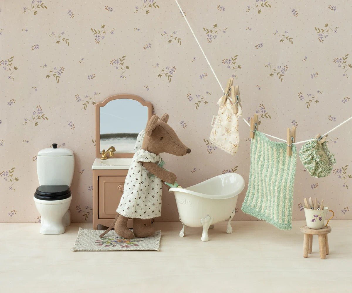 MAILEG - Meuble - lavabo, Souris - Poudre Foncé
