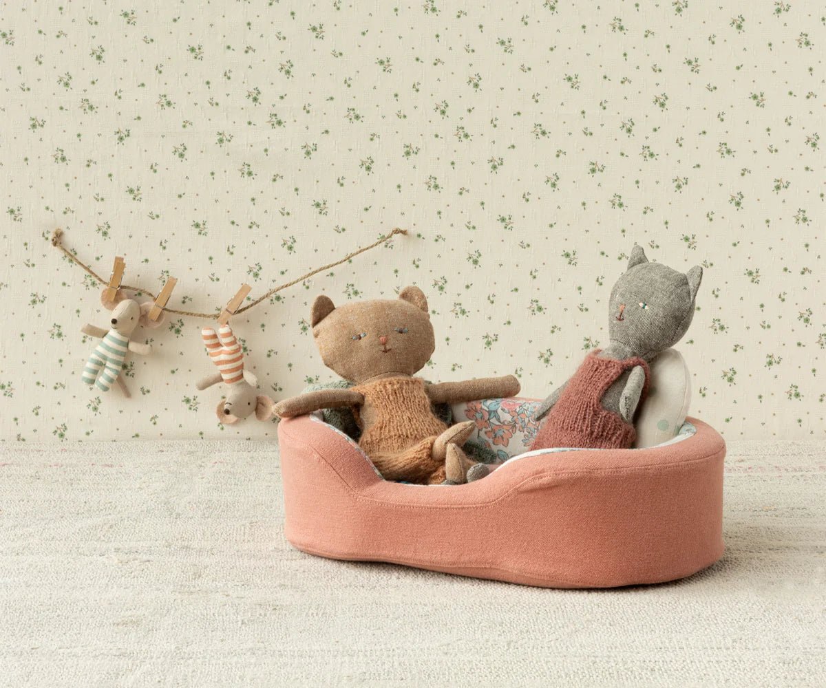 MAILEG - Panier Douillet, Small - Corail