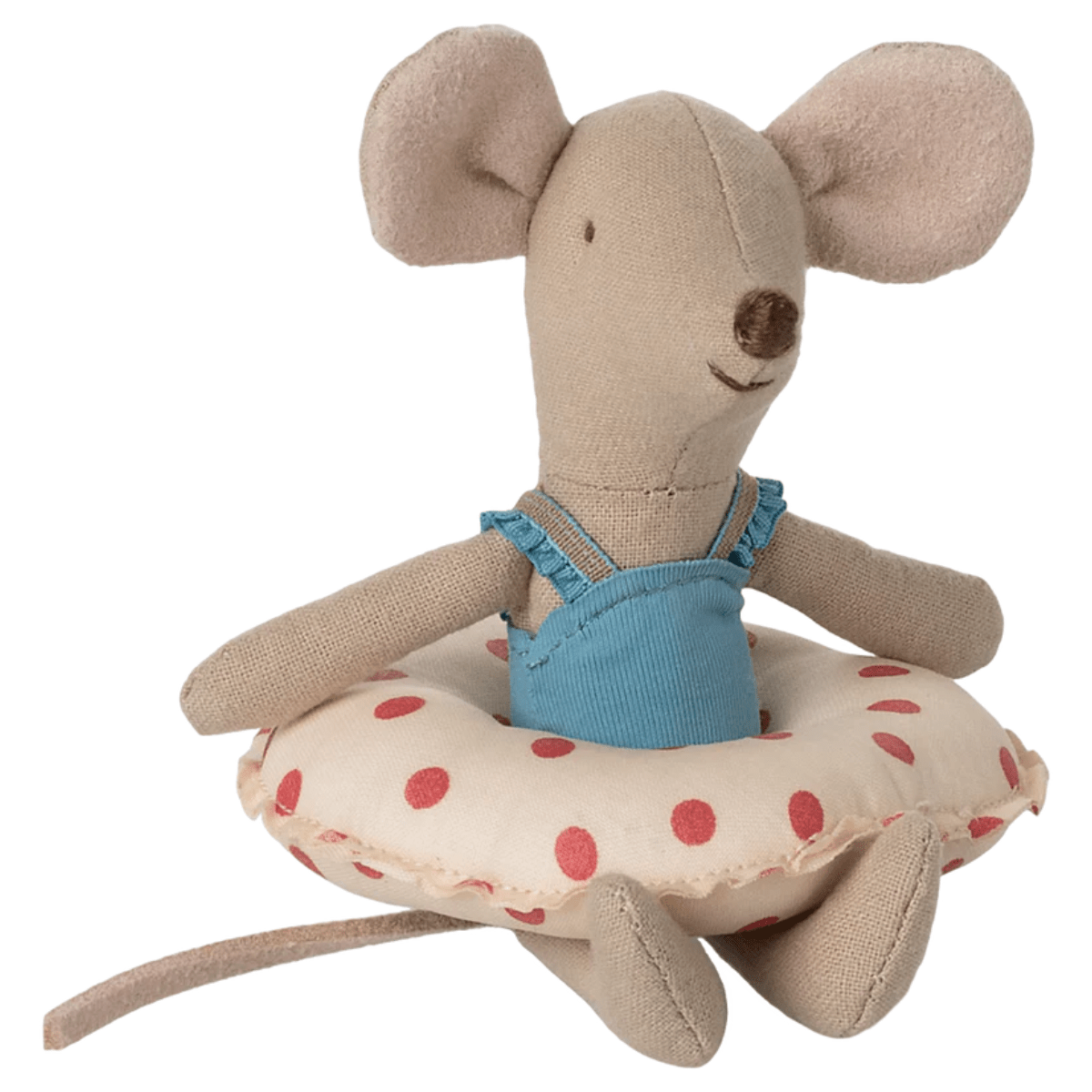 MAILEG - Souris De Plage Avec Flotteur, Petite Soeur - Point Rouge