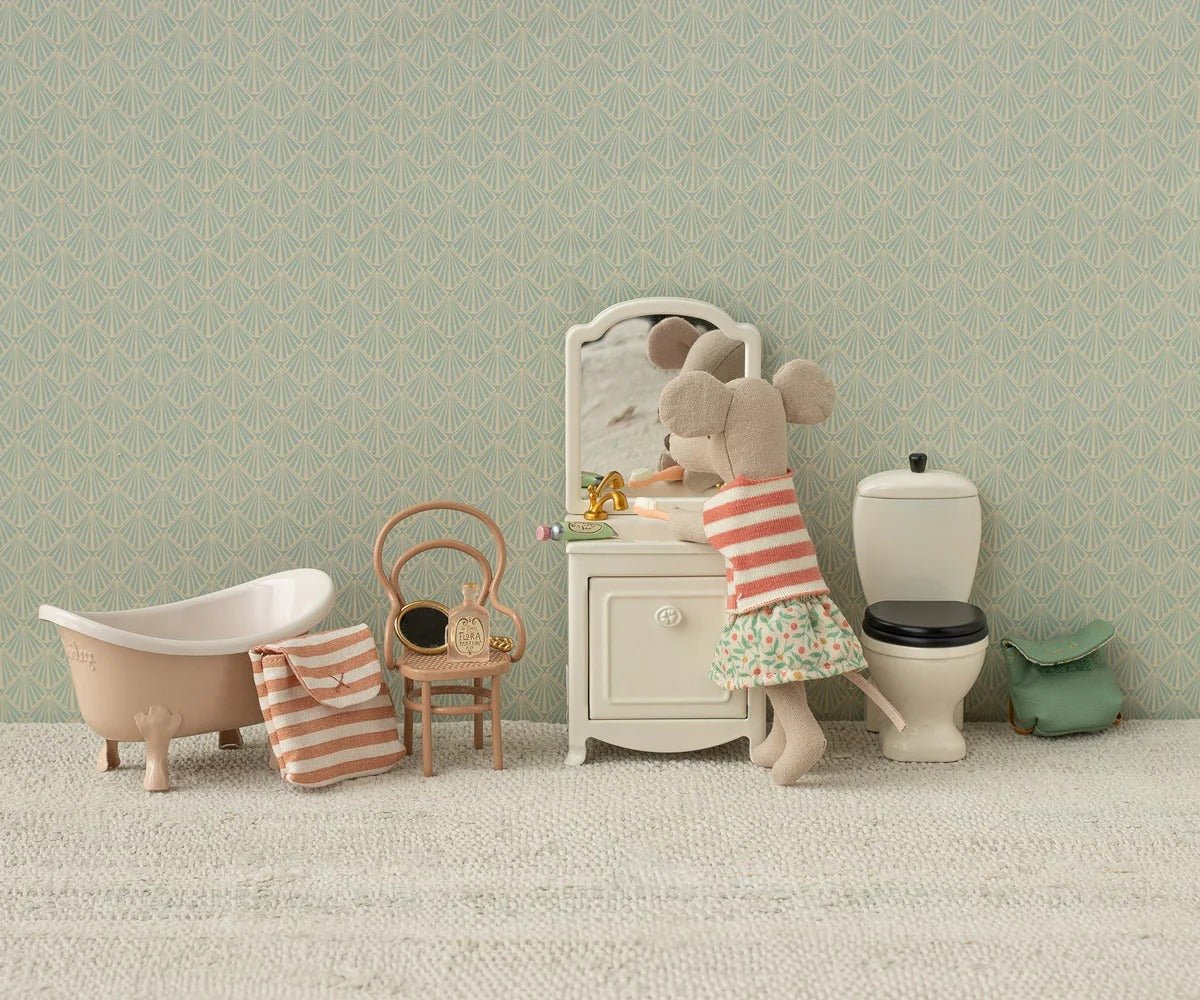 MAILEG - Trousse De Toilettes, Pour Souris Maileg - Rayé Rouge