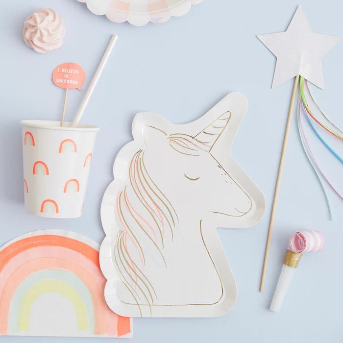 MERI MERI - Grande Assiette Licorne - Set de 8