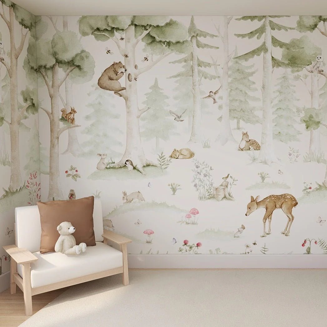 MUNKS & ME - Papier Peint Panoramique Pour Enfants - Amis Des Bois