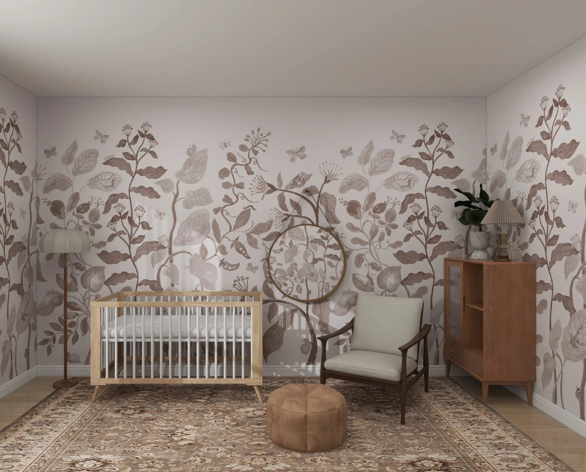 MUNKS & ME - Papier Peint Panoramique Pour Enfants - Jardin Secret Sauge