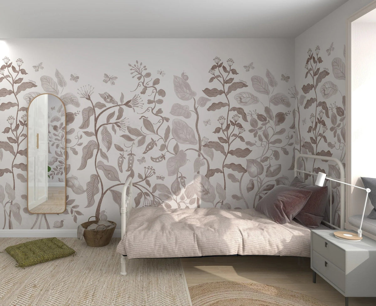 MUNKS & ME - Papier Peint Panoramique Pour Enfants - Jardin Secret Sauge
