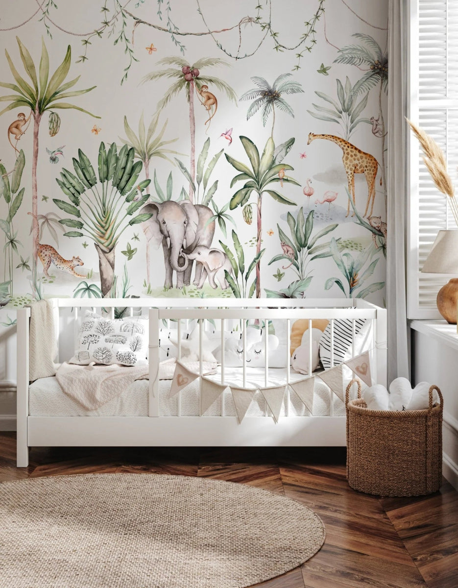 MUNKS & ME - Papier Peint Panoramique Pour Enfants - Safari Wonderland