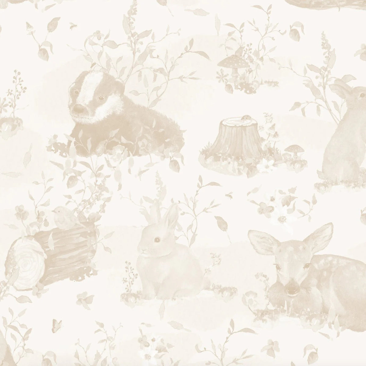 MUNKS & ME - Papier Peint Panoramique Pour Enfants - Woodland Wonder, Motif Répété, Neutre