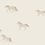 MUNKS & ME - Papier Peint Pour Enfants - Motif Répétitif Chevaux Sauvages Hivernaux