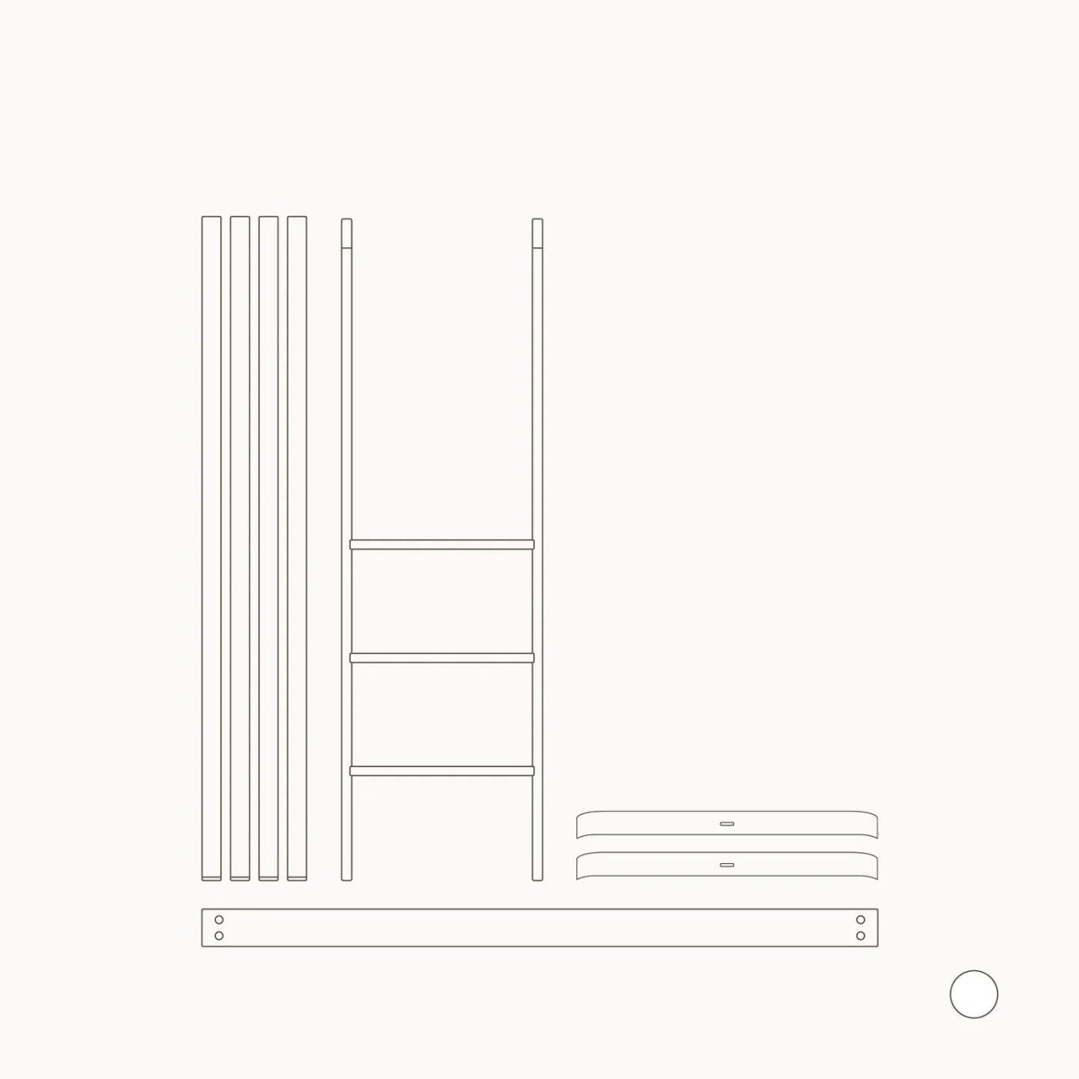 OLIVER FURNITURE - 041454 - Kit De Conversion - Lit Bébé Évolutif Mini+, Avec Kit Junior Inclus - En Lit Mezzanine Mi - haut, Blanc