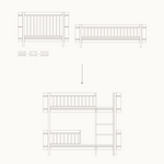 OLIVER FURNITURE - 041460 - Kit De Conversion - Lit Bébé Évolutif Mini+ & Lit Junior - En Lit Superposé Mi - haut, Blanc