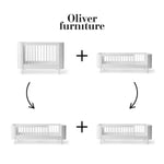 OLIVER FURNITURE - 041464 - Kit De Conversion - Lit Bébé Évolutif Mini+ & Lit Junior - En 2 Lits Juniors, Blanc