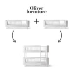 OLIVER FURNITURE - 041478 - Kit De Conversion Mini+, 2 Lits Junior - En Lit Superposé Mi - haut, Blanc