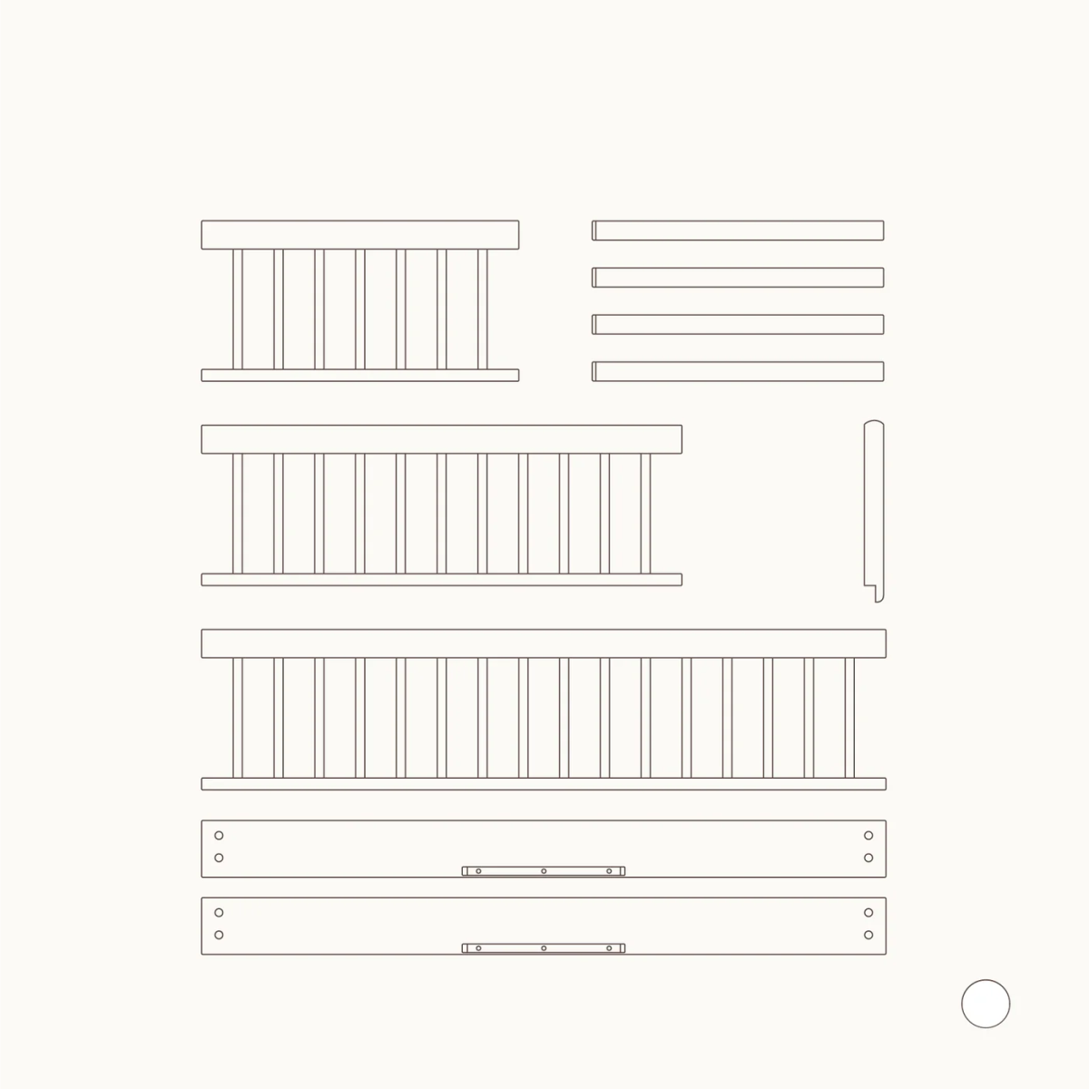 OLIVER FURNITURE - 041494 - Kit De Conversion - Lit Bébé Évolutif Mini+, Kit Famille (complément Au Lit Bébé Évolutif Mini+, Avec Kit Junior Inclus Blanc