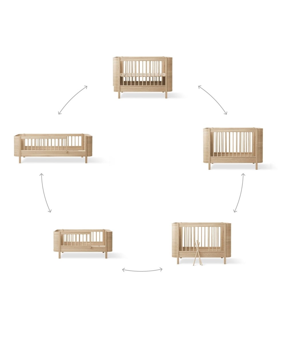 OLIVER FURNITURE - 041581 - Junior Kit De Conversion Mini+ (pièces Complémentaires Au Lit Bébé Évolutif Mini+), Chêne