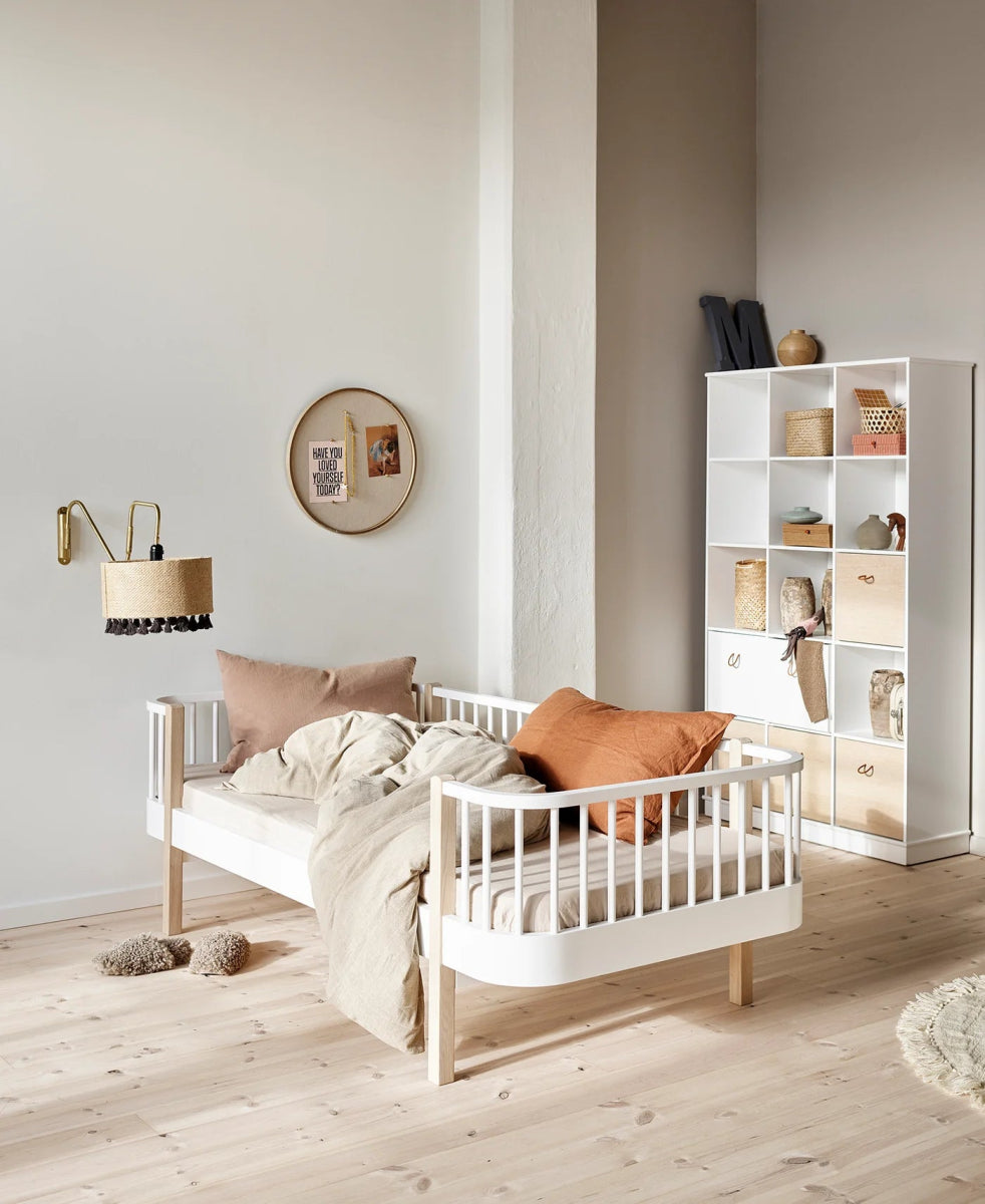 OLIVER FURNITURE - 041749 - Kit De Conversion Original, Lit Banquette - En Lit Mezzanine Mi - haut 138 Cm, Blanc/chêne