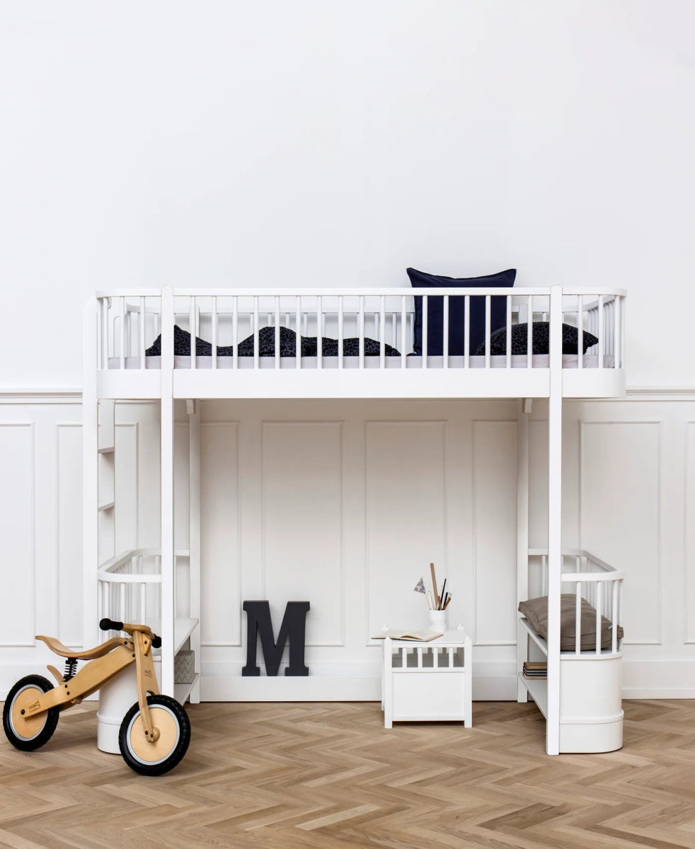 OLIVER FURNITURE - 041750 - Kit De Conversion Original, Lit Mezzanine Haut - En Lit Mezzanine Mi - haut 138 Cm, Blanc