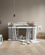 OLIVER FURNITURE - 041765 - Kit De Conversion Original, Lit Mezzanine Mi - haut 128 Cm - En Lit Superposé Mi - haut, Blanc/chêne