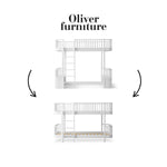 OLIVER FURNITURE - 041766 - Kit De Conversion Original, Lit Mezzanine Haut - En Lit Superposé Mi - haut, Blanc