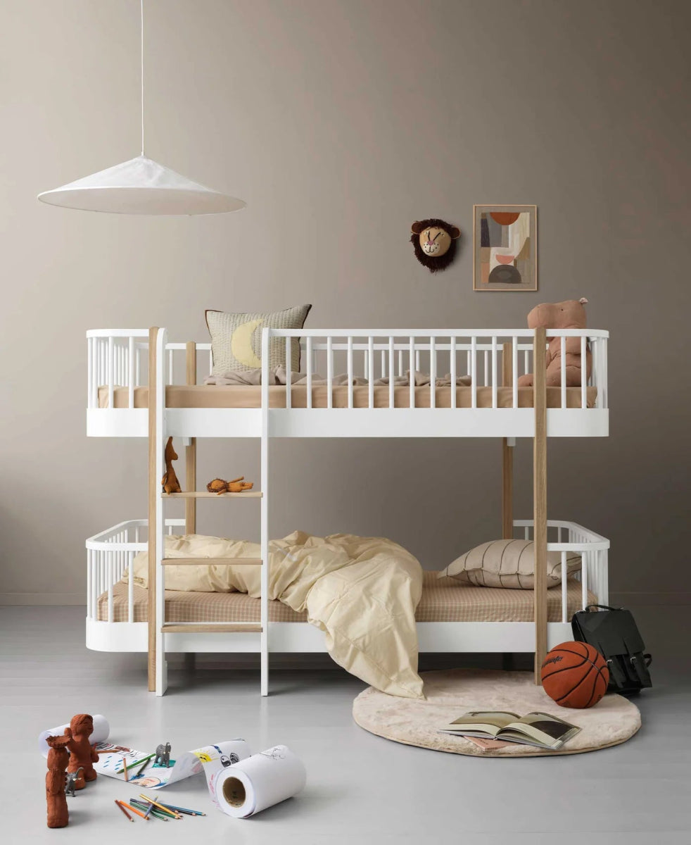 OLIVER FURNITURE - 041767 - Kit De Conversion Original, Lit Mezzanine Haut - En Lit Superposé Mi - haut, Blanc/chêne