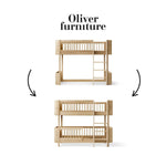 OLIVER FURNITURE - 041789 - Kit De Conversion Mini+, Lit Mezzanine Mi - haut - En Lit Superposé Mi - haut, Chêne