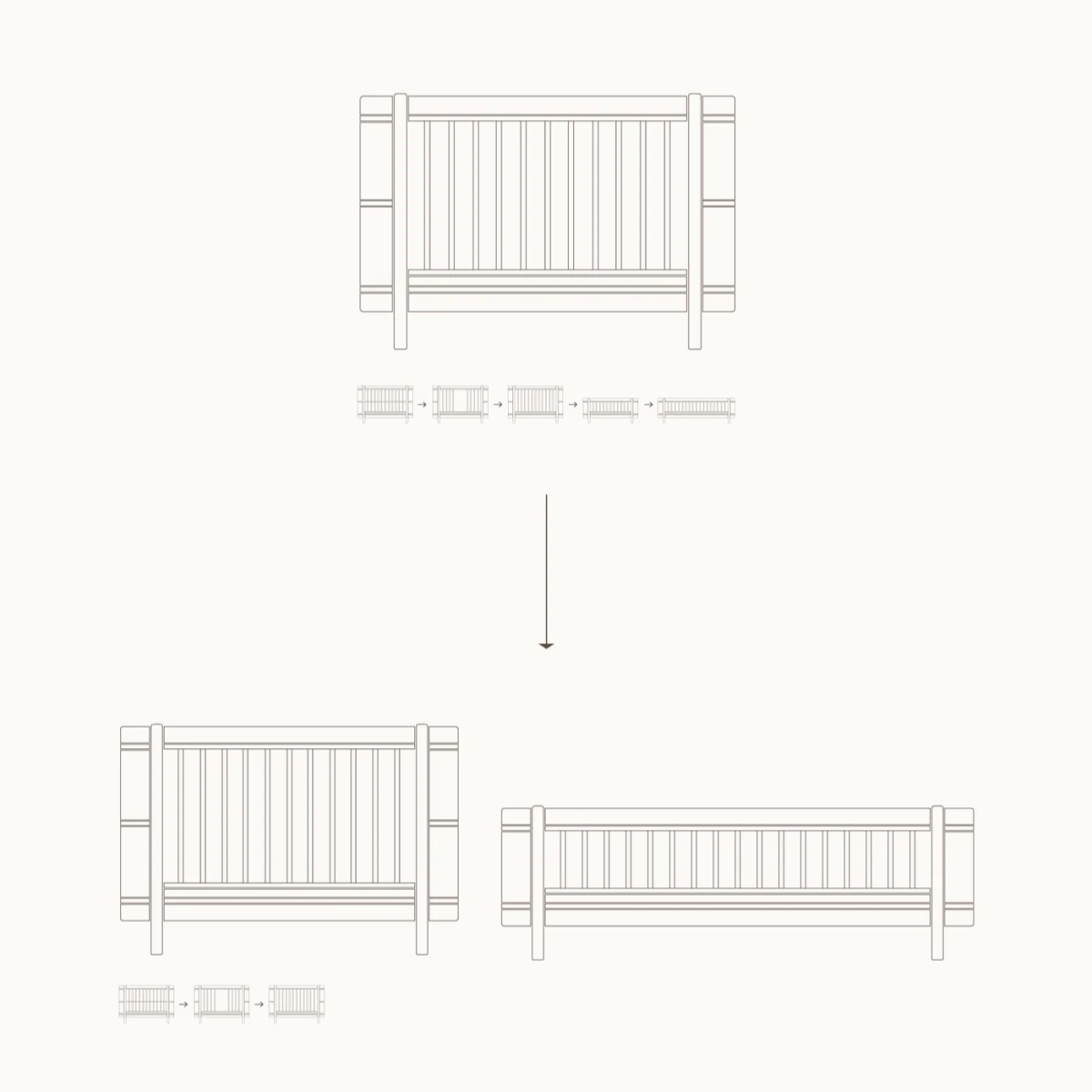 OLIVER FURNITURE - 041791 - Kit De Conversion - Lit Bébé Évolutif Mini+, Kit Famille (complément Au Lit Bébé Évolutif Mini+, Avec Kit Junior Inclus, Chêne)