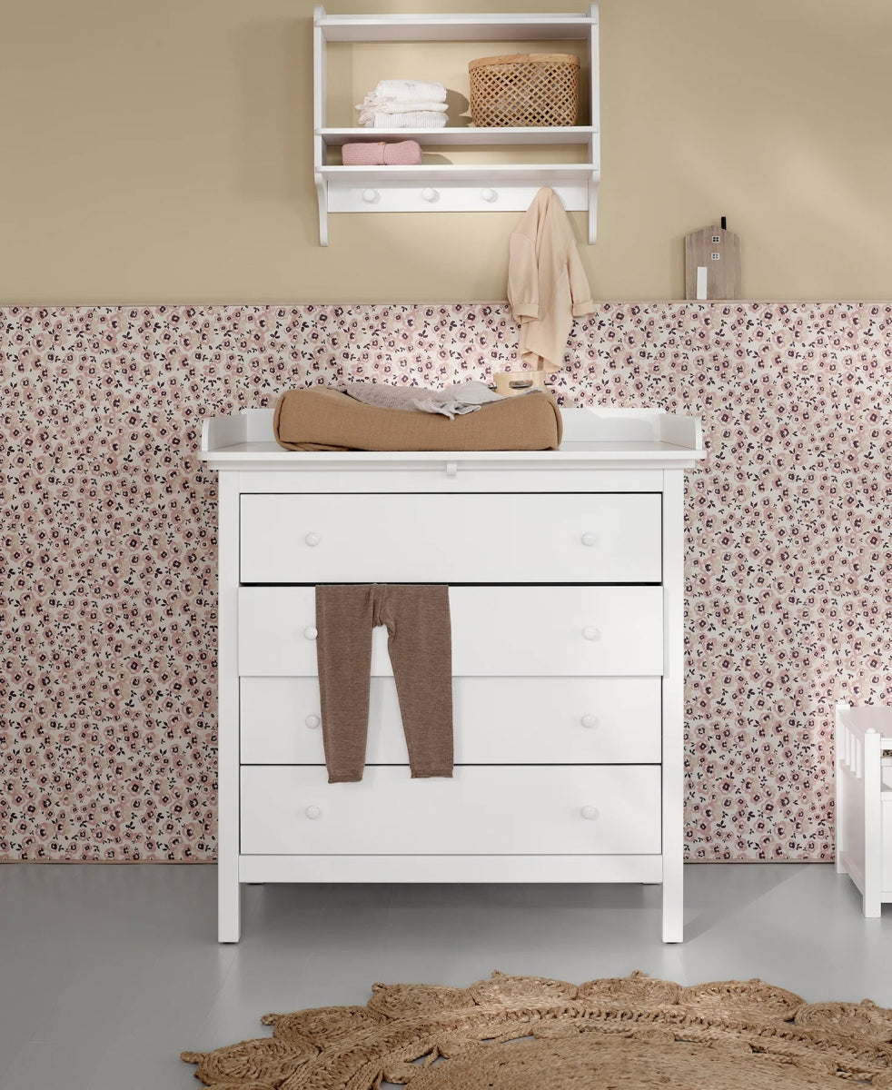 OLIVER FURNITURE - Commode À Langer 4 Tiroirs Seaside, Blanc