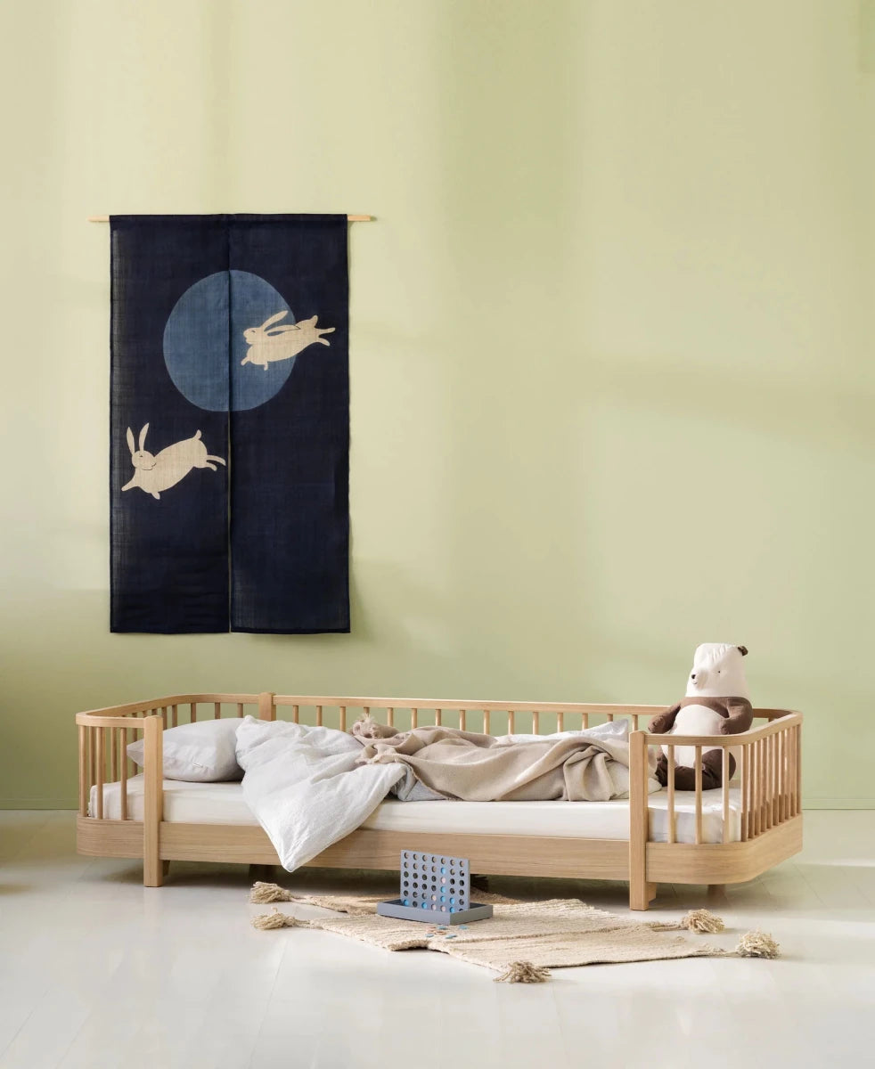 OLIVER FURNITURE-Lit Au Sol Original, 90x200 Cm, Chêne