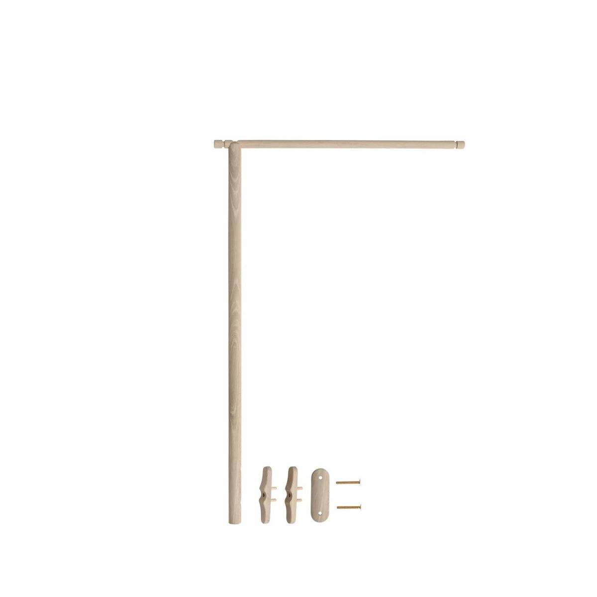 OLIVER FURNITURE - Lit Bébé Évolutif Wood Mini+, Avec Kit Junior Inclus, Blanc/Chêne