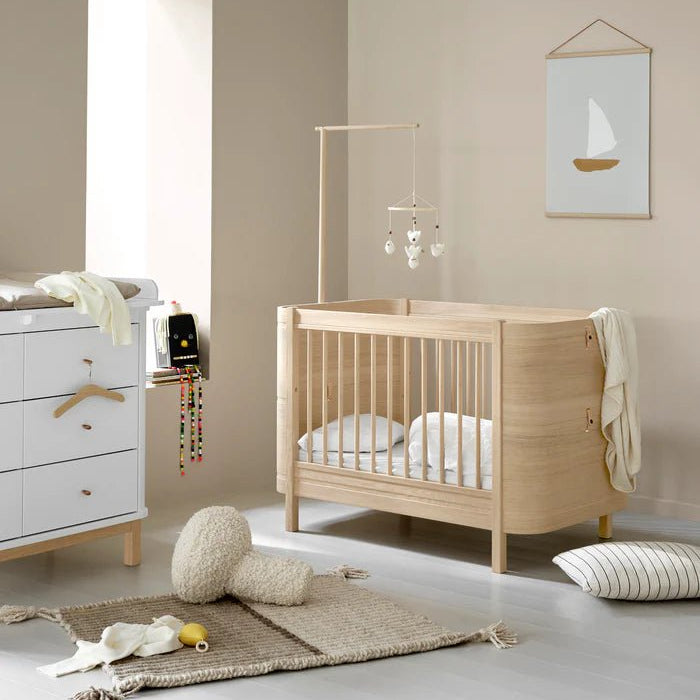 OLIVER FURNITURE - Lit Bébé Évolutif Wood Mini+, Chêne