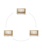 OLIVER FURNITURE - Lit Bébé Évolutif Wood Mini+, Chêne