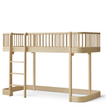 OLIVER FURNITURE-Lit Mezzanine, Original, Mi-Haut, 90x200 Cm, Chêne