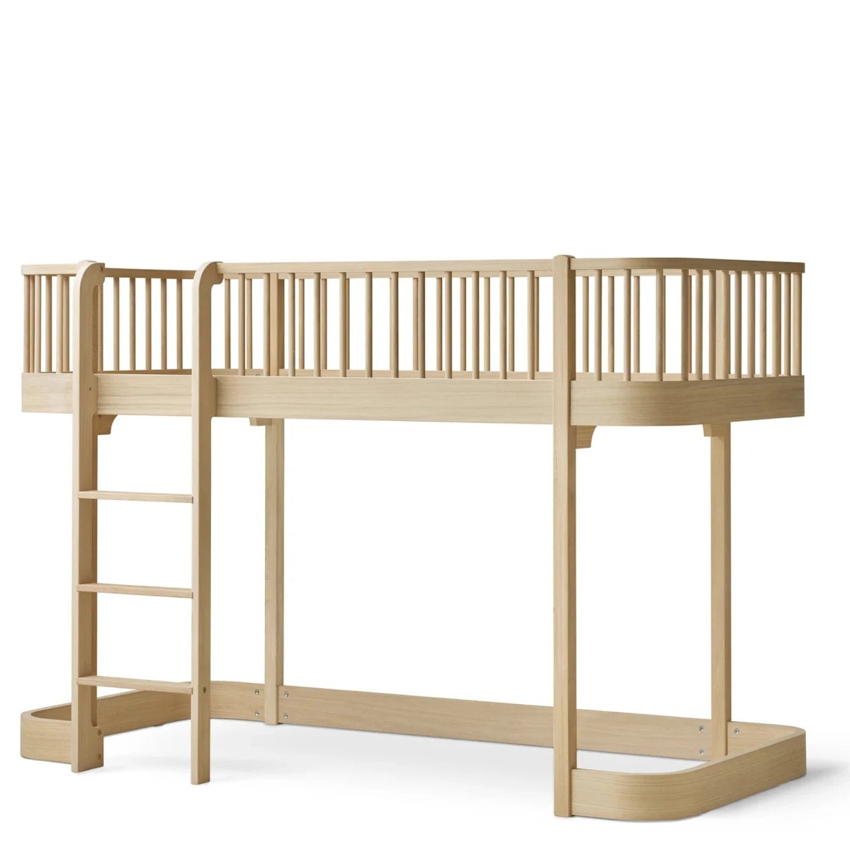 OLIVER FURNITURE-Lit Mezzanine, Original, Mi-Haut, 90x200 Cm, Chêne