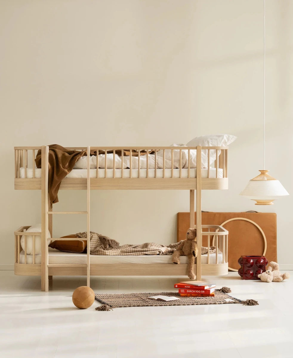 OLIVER FURNITURE-Lit Superposé, Original, Mi-Haut, 90x200 Cm, Chêne