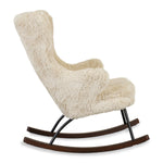 QUAX-Fauteuil À Bascule De Luxe - Pluche Chalk