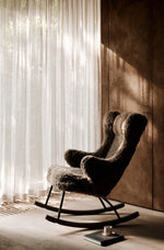 QUAX-Fauteuil À Bascule De Luxe - Pluche Espresso