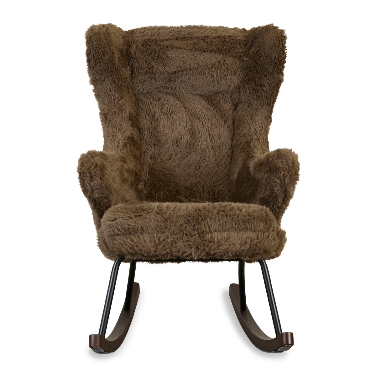 QUAX-Fauteuil À Bascule De Luxe - Pluche Espresso