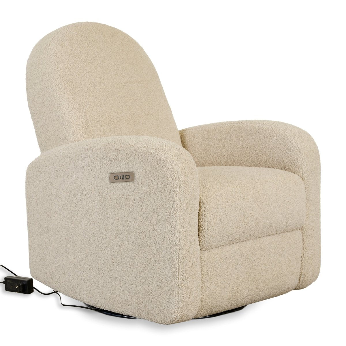 QUAX-Fauteuil D'Allaitement Électrique Swivel & Gliding - Teddy Taupe