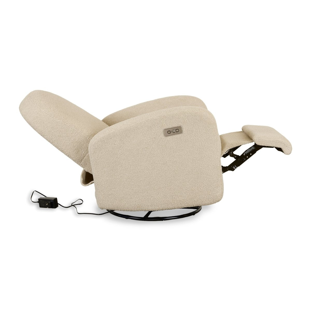 QUAX-Fauteuil D'Allaitement Électrique Swivel & Gliding - Teddy Taupe