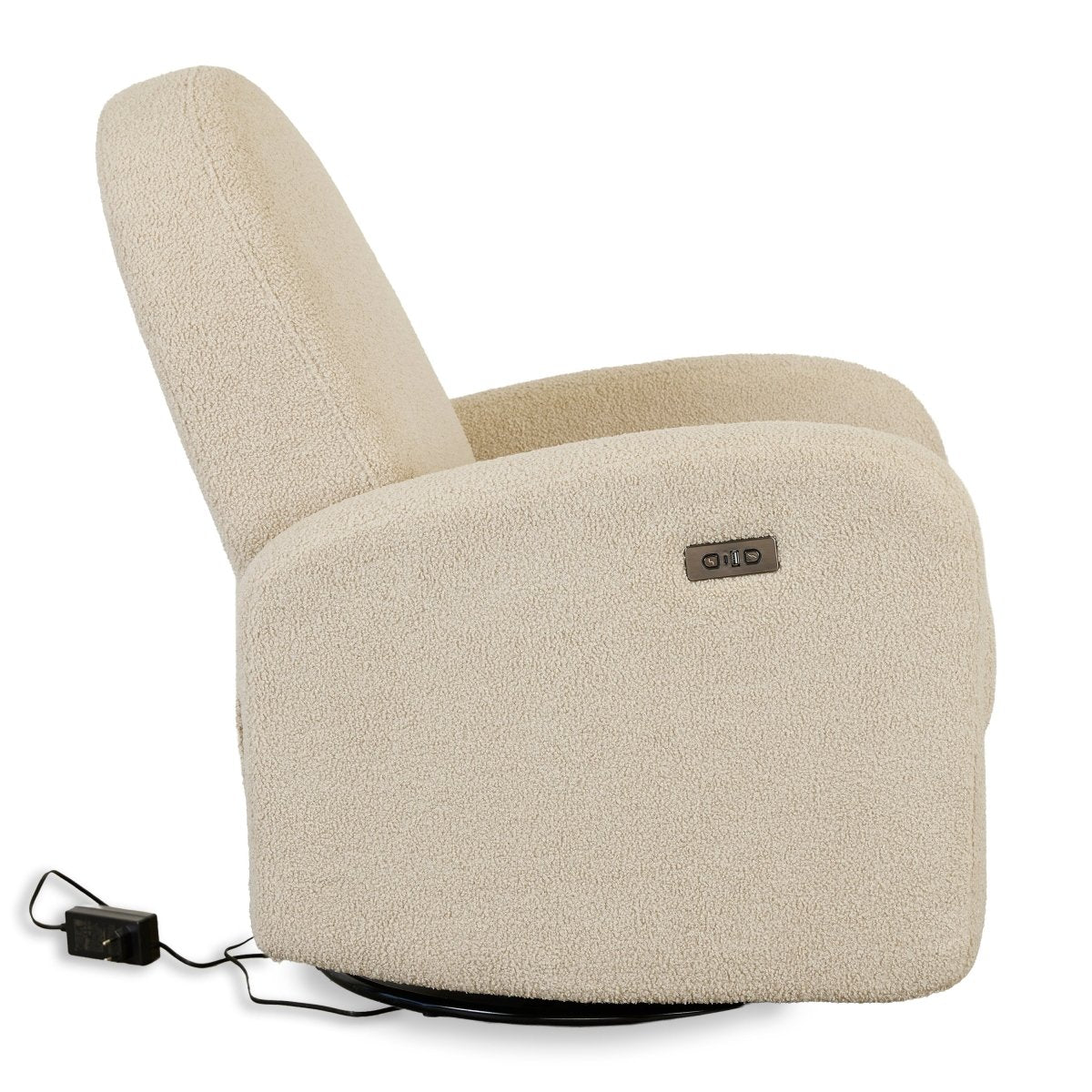 QUAX-Fauteuil D'Allaitement Électrique Swivel & Gliding - Teddy Taupe