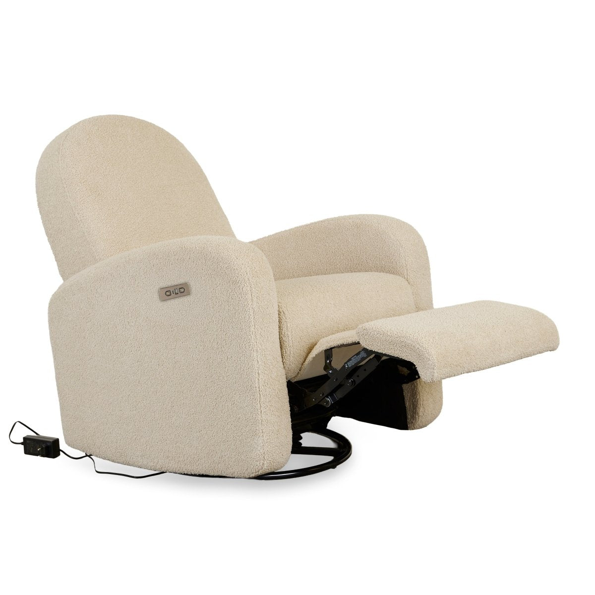 QUAX-Fauteuil D'Allaitement Électrique Swivel & Gliding - Teddy Taupe