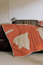 QUAX-Plaid Matelassé 120 x 170 Cm - Happy Birds